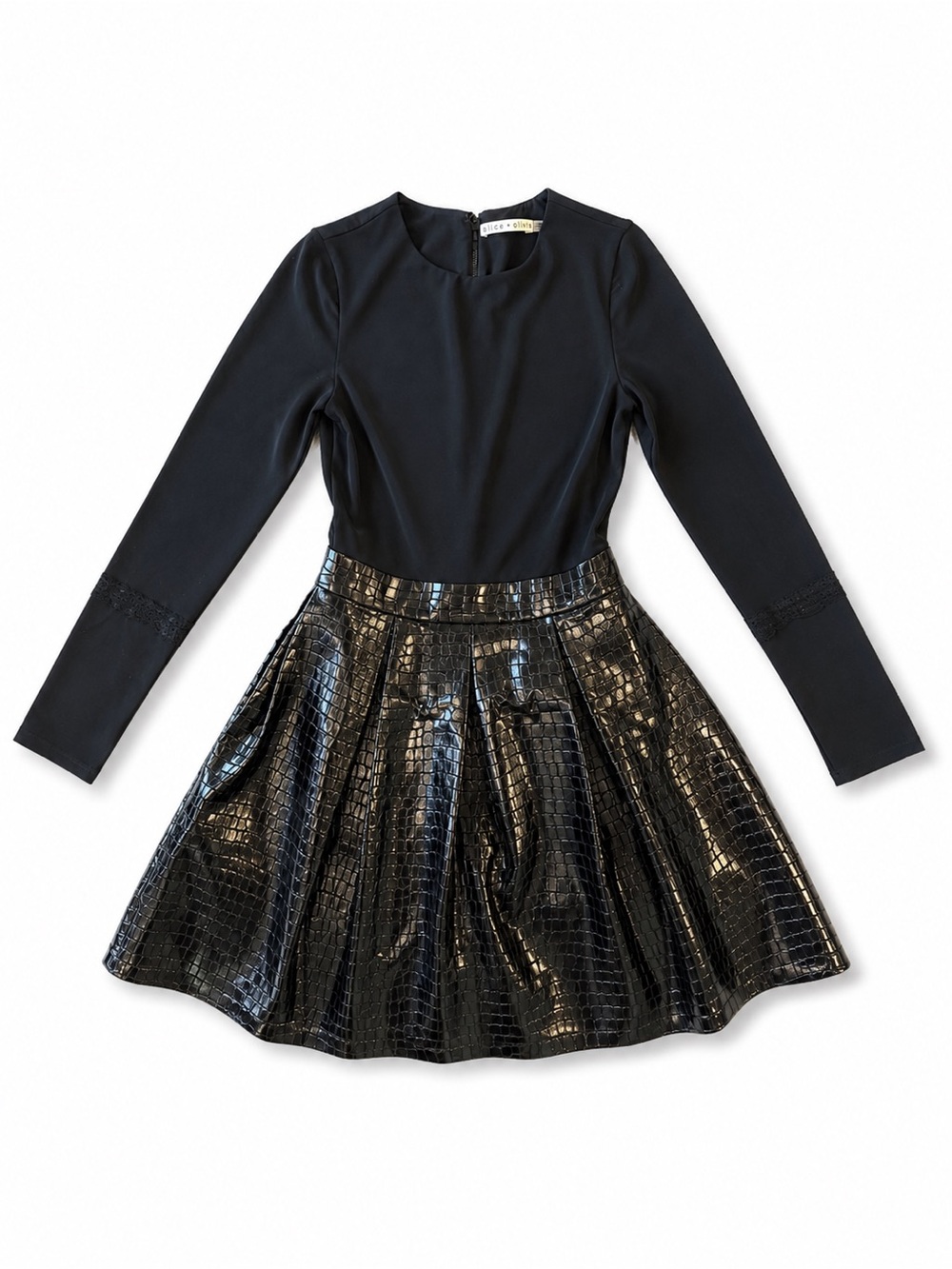 Alice+Olivia CHARA VEGAN MINI DRESS Size 2 - Picture 7 of 11